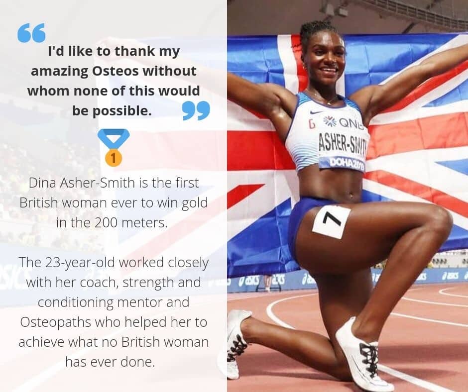 Dina Smith thanking Osteopaths